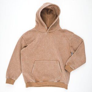 HIGH LEVEL HL Menswear Tan Stonewashed hoodie 360gsm 100% cotton plush lining